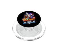 Del Barrio a Las Estrellas Puerto Rican Astronaut Rocket PopSockets PopGrip for MagSafe