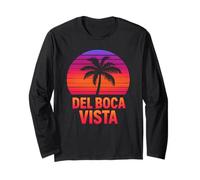 Del Boca Vista Retro Sunset Florida Vintage Long Sleeve T-Shirt
