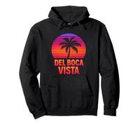 Del Boca Vista Retro Sunset Florida Vintage Pullover Hoodie