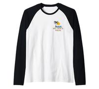 Del Boca Vista Retro Sunset Florida Vintage Raglan Baseball Tee