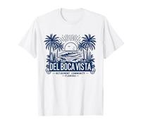 Del Boca Vista Retro Sunset Florida Vintage T-Shirt
