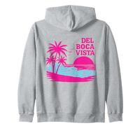Del Boca Vista Retro Sunset Florida Vintage Zip Hoodie