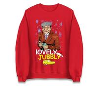 Del Boy Lovely Jubbly Christmas Jumper, Funny Only Fools And Horses Holiday Festive Unisex Sweatshirt Red