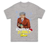 Del Boy Lovely Jubbly Christmas T Shirt, Funny Only Fools and Horses Xmas Unisex Tee Heather Grey