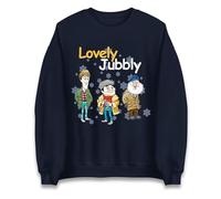 Del Boy Rodney Uncle Albert Lovely Jubbly Christmas Jumper, Xmas Festive Sweatshirt, Xmas Gift Top Navy