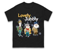 Del Boy Rodney Uncle Albert Lovely Jubbly Christmas T Shirt, Xmas Festive Tee Top, Xmas Gift Top Black