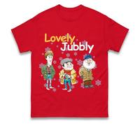 Del Boy Rodney Uncle Albert Lovely Jubbly Christmas T Shirt, Xmas Festive Tee Top, Xmas Gift Top Red