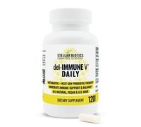 Del-Immune V® Daily by Stellar Biotics, All-Natural Immune Support & Gut Health, Immediate Care, Metabiotic: NextGen Probiotic Therapy (120 Caps)