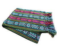 Del Mex Mexican Rebozo Blanket, Shawl, and Doula (Regular (6 ft x 2.5 ft), Black)