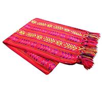 Del Mex Mexican Rebozo Shawl Blanket Doula - Red - Regular (6' x 2.5')