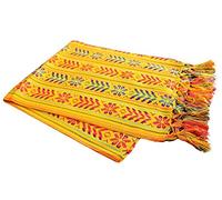 Del Mex Mexican Rebozo Shawl Blanket Doula - Yellow - Regular (6' x 2.5')