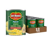 Del Monte Canned Fresh Cut Golden Sweet Whole Kernel Corn No Salt Added, 8.75-Ounce (Pack of 12)