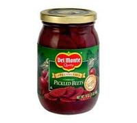 Del Monte Crinkle Cut Pickled Beets 16oz Glass Jar (4)