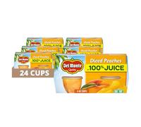 DEL MONTE Diced Peaches FRUIT CUP Snacks in 100% Fruit Juice, 24 Pack, 4 oz Cup