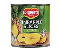 Del Monte Pineapple Slices in Syrup, 6 x 435 g