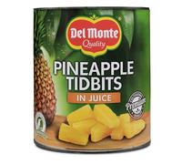Del Monte Pineapple Tidbits in Juice, 3 kg, Pizza Cut