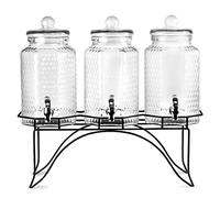 Del Sol Triple Drinks Dispenser with Stand 12ltr | bar@drinkstuff Beverage Dispenser, Triple Beverage Dispenser, Juice Dispenser, Cocktail Dispenser, Lemonade Dispenser
