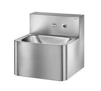Delabie Public Bathroom Sink Lavabowithan electronic faucet polished satin stainless steel