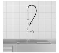 Delabie Pull Out Kitchen Tap with single-lever mixer F3/8 Chrome