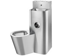 Delabie Toilet and Sink Unit Combi KOMPACT floor-standing left hand WC pan 161700