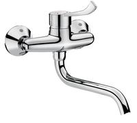 Delabie Wall Mounted Basin Tap Chrome 200 mm 2519L
