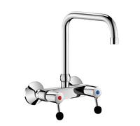 Delabie Wall Mounted Basin Tap Chrome 200 mm 5647T2