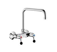 Delabie Wall Mounted Basin Tap Chrome 300 mm 5647T3