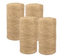 DELAESI 400m Natural Brown Jute Twine String 2mm 2 Ply Jute String Garden Twine for Crafts Gardening Gift Wrapping Packing Christmas Decoration
