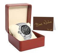 DELAESI Watch Box Single PU Leather Watch Gift Box for Women Single Watch Box with Removable Cushion Mens Watch Case Watch Storage Box for Most Watches Smart Watch