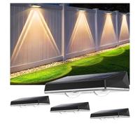 Delaiglow Solar Fence Lights Outdoor Garden, 4 Pack Wall Lights Outdoor IP67 Waterproof with 3 Colour Modes, 10H Auto Lighting for Patio, Yard, Decking | Weatherproof & Long-Lasting UK Design