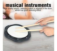 Delaman 10 Inch Lightweight Silent Plastic Drum Pad, Practice Training Musical Instrument, Ideal for Drummers, Portable Design for Home and On-The-Go Use