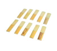 Delaman 10Pcs Saxophone Eb Clarinet Reeds, Strength 2.5, Profional Wood Color Reed Set for Saxophone and Clarinet, Robust Design, Ideal for Musicians