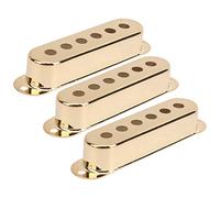 Delaman 11K Dual Hot Rail Humbucker Pickup, Ceramic Magnet, ABS Electric Guitar Accories, 3 Pcs Pickup Covers in Brass 48mm/50mm/52mm for ST SQ Electric Guitar, Black Silver Rail