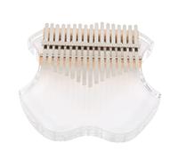 Delaman 17 Key Kalimba 17 Key Kalimba Piano, Portable Transparent Thumb Instrument for Beginners, Acrylic Finger Piano, Includes Instrument Parts