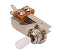 Delaman 3 Way L Shaped Toggle Switch for Electric Guitar, Pickup Selector Replacement with Cream Yellow Cap, Control Parts, Guitar Accory