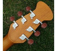 Delaman 3L3R Tuning Pegs Locking Tuners Machine Heads for Acoustic Electric Guitar, Silver Finish, Precision Guitar Tuners, Easy Installation