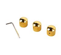 Delaman 3PCS Guitar Dual Stacked Knobs, Tone Control Metal Knob Replacement for Electric Guitar Bass GD106, Gold Finish, Guitar Control Knobs, 20mm Diameter