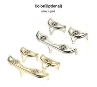 Delaman 3Pcs/Set Brass Key Guard for Alto Saxophone, Repairing Protective Key Guard Kits with Felt Bumper & Bolts Accories, Key Guard for Saxophone