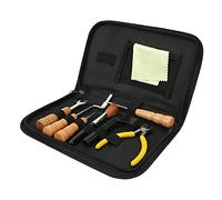 Delaman 8Pcs Guitar Repair Tool Luthier Maintenance Set Kit, Accory with Hammer, Brush, Plier, GT-28, Guitar Repair Tool, Guitar String Winder