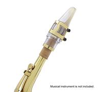 Delaman Alto Saxophone Transparent Moutiece Kit Set, E Flat Crystal Moutiece with Cap, Clip, Reed, Portable for Music Players