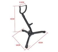 Delaman Alto Tenor Saxophone Stand, Metal Material, Folding Portable Adjustable Display Stand with Triangle Base Design, Instrument Accories
