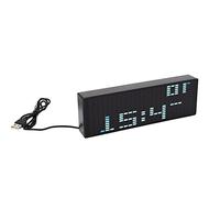 Delaman Colorful Music Spectrum Display RGB Music Spectrum Display, 384 LEDs, 20 Dynamic Effects, 7 Color Effects, Music Spectrum Analyzer Indicator, 5V Power Supply