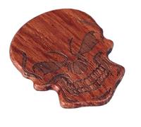 Delaman Cool Skull Guitar Pick, Solid Wood Musical Instrument Accory Type B, Rosewood, Halloween Design, Ideal for Guitarists, Unique Skull Pattern