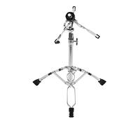 Delaman Cymbal Stand, Double Layer Adjustable Height Folding Iron Drum Stand with Base for Snare Ethereal Drum, Tripod Stand, Silver