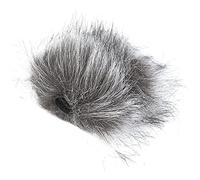 Delaman Dusty Windshield Outdoor Microphone Artificial Fur Cover, Microphone Windscreen for Camera Recorder, Dusty Windshield, Lightweight, Compact Design, Black