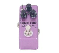 Delaman Electric Guitar Distortion Pedal, Tone Distance Level Knob, Aluminum Alloy Effects Pedal for Performance, Compact Design, Suitable for Electric Guitar
