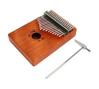 Delaman Finger Instrument 17 Key Thumb Finger Piano, Mahogany Floral Pattern, Easy Playing Finger Instrument, Includes Tuning Hammer, 8.86 x 5.51 x 1.57 in, Ideal for Beginners and Music Lovers