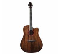 Delaman Folk Guitar 41in Acoustic Folk Guitar, String Instrument for Beginners and Adults, Includes Wrench and Wipe Cloth, Retro Color, Ideal for Playing and Learning
