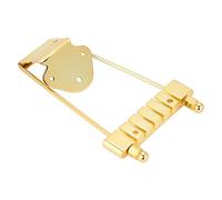 Delaman Guitar BridgeforTL 6 Saddle Guitar Bridge for TL Telecaster, Single Coil Pickup Slot, Gold Finish, Guitar Part Replacement Accory