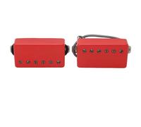Delaman Guitar Humbucker Pickup Double Coil Alnico 5 for LP Style Electric Guitar Replacement Parts, Matte GMB228, Red, Electric Guitar Parts